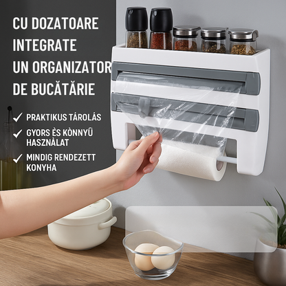 NeatBud – Organizator 3 în 1 pentru Bucătărie cu Suport pentru Folie