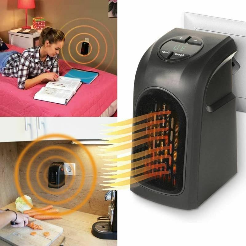 Burny – Mini Încălzitor Portabil cu Afișaj Digital și Termostat Reglabil
