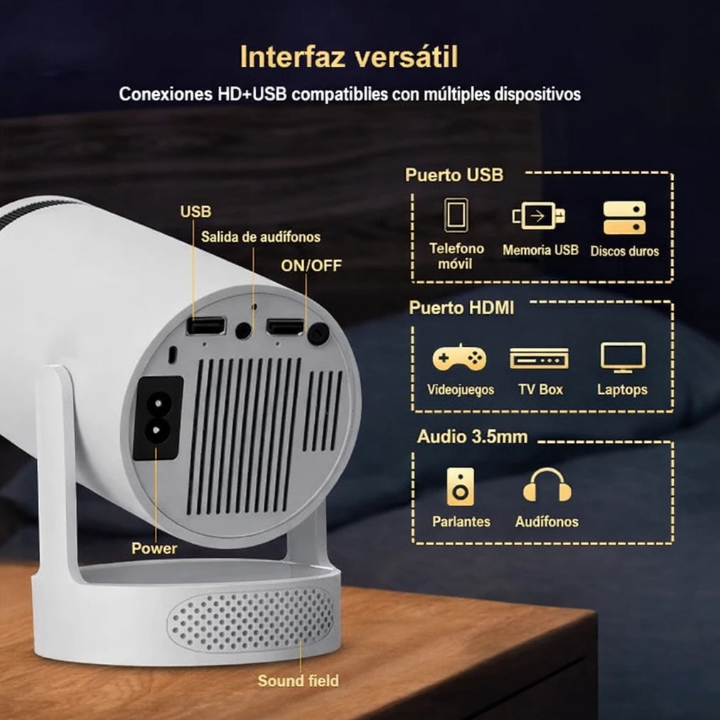 Proyector HY300 con Lente de Vidrio - Imagen 7